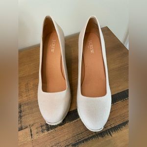 J Crew Canvas espadrille wedges